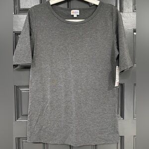 2/$20 NWT gray M LuLaRoe shirt with elbow length sleeves